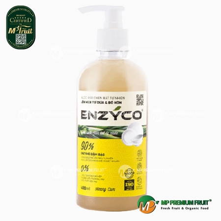 Nước Rửa Bát Tự Nhiên Bằng Enzyme Từ Dứa Enzyco - Chai 480ml