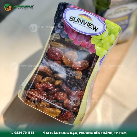  Nho Khô Sunview Raisins Mỹ Hộp 425g