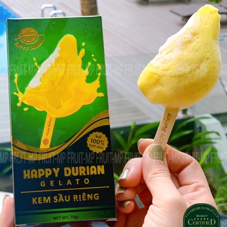 Kem Sầu Riêng Happy Durian Gelato - 1 Hộp 1 Cây
