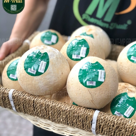 Dừa Xiêm Xanh Bến Tre Gọt Trọc - Green Siamese Coconut | Truecoco
