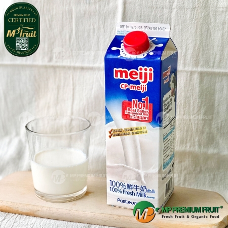 Sữa Tươi Thanh Trùng Nguyên Chất Meiji | Hộp 946ml