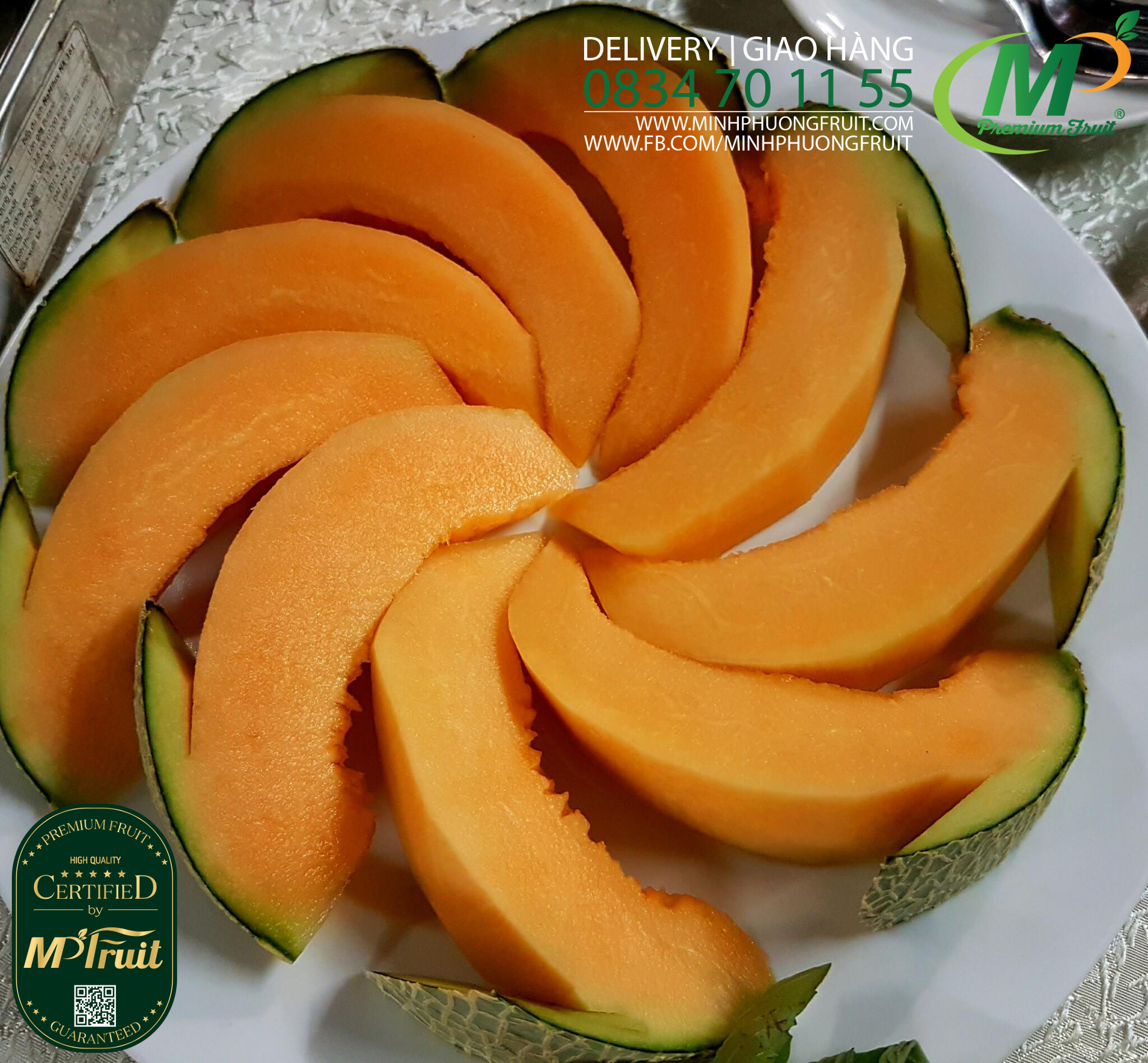 1 Dưa Lưới Nhật Taki Biển Hoàng Gia Organic - Searoyal Musk Melon Danny  Green