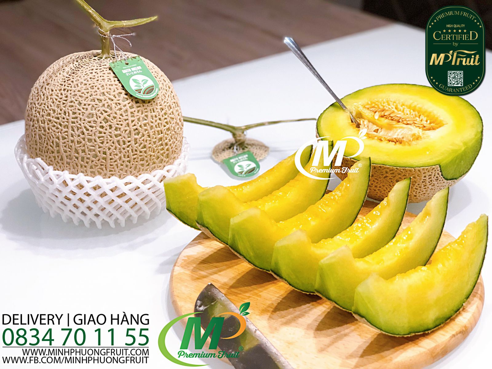 Dưa Lưới Nhật Saito Green Melon - MP Fruit
