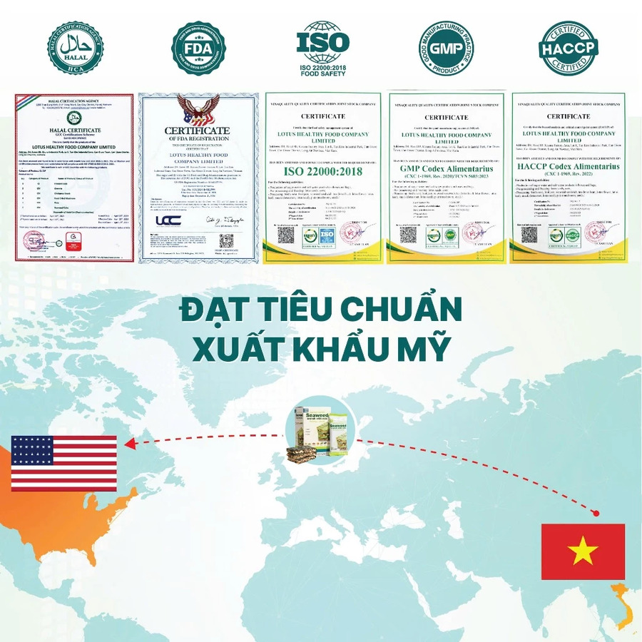 Đạt tiêu chuẩn xuất khẩu Mỹ