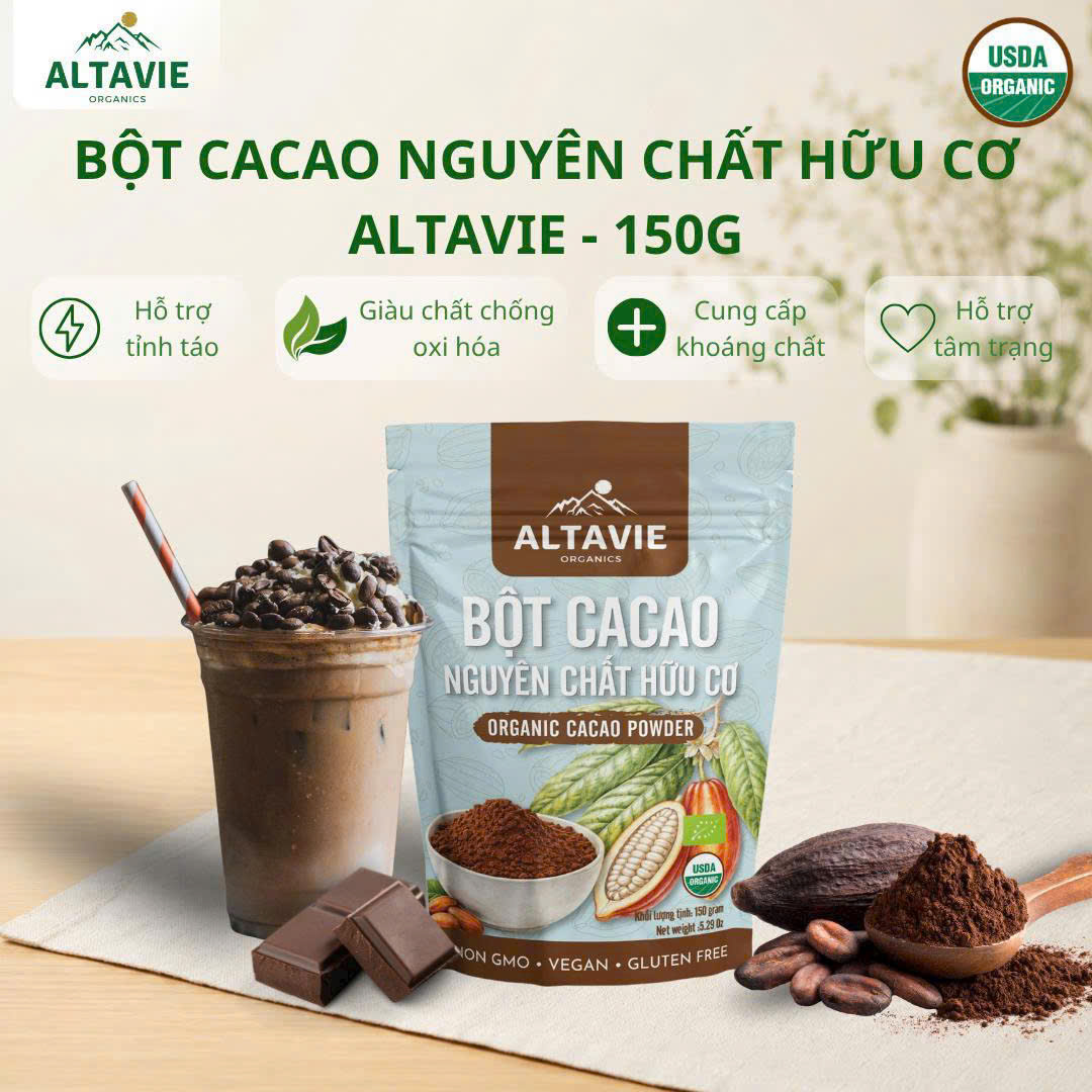 Bột Cacao Nguyên Chất Hữu Cơ Altavie tại MP Fruit