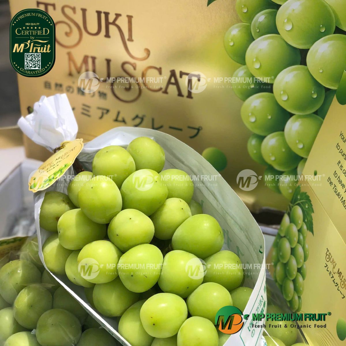 Nho Mẫu Đơn Tsuki Muscat tại MP Fruit