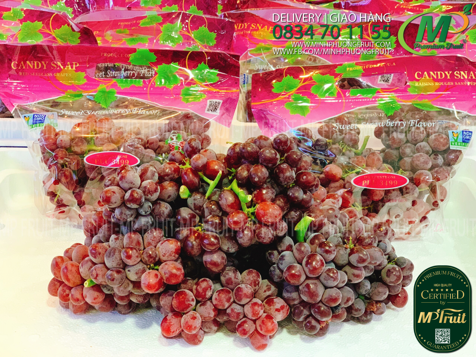 Nho Đỏ Kẹo Candy Snaps Mỹ tại MP Fruits