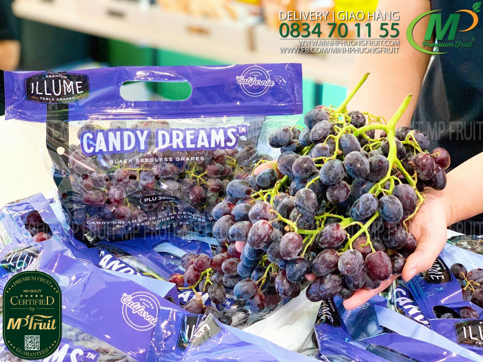 Nho Đen Kẹo Candy Dreams ILLUME Mỹ tại MP Fruits