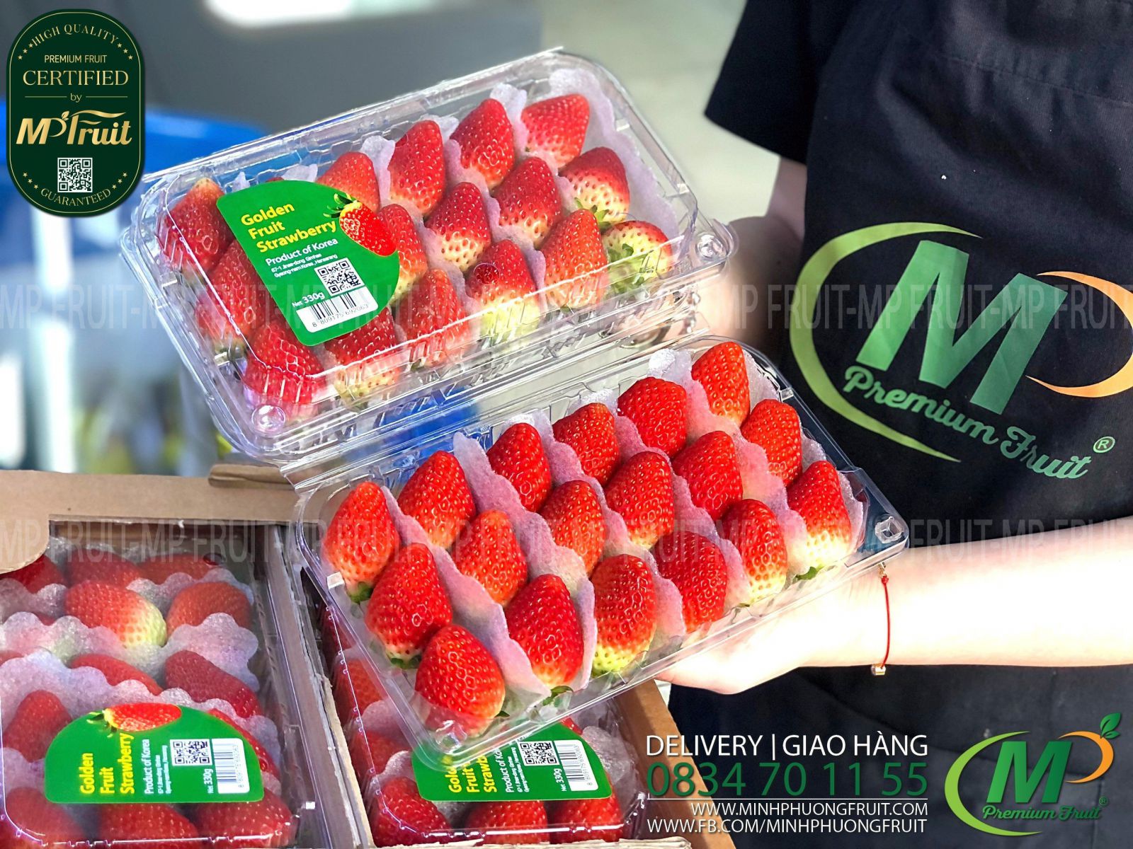 Dâu Tây Hàn Quốc Premium | Golden Fruit Strawberry Hộp 330g