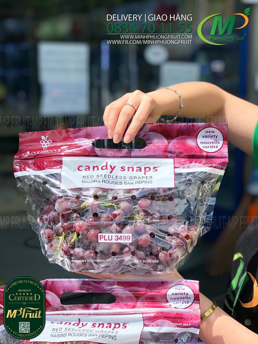 Nho Đỏ Kẹo Candy Snaps Mỹ | Anthony tại MP Fruits