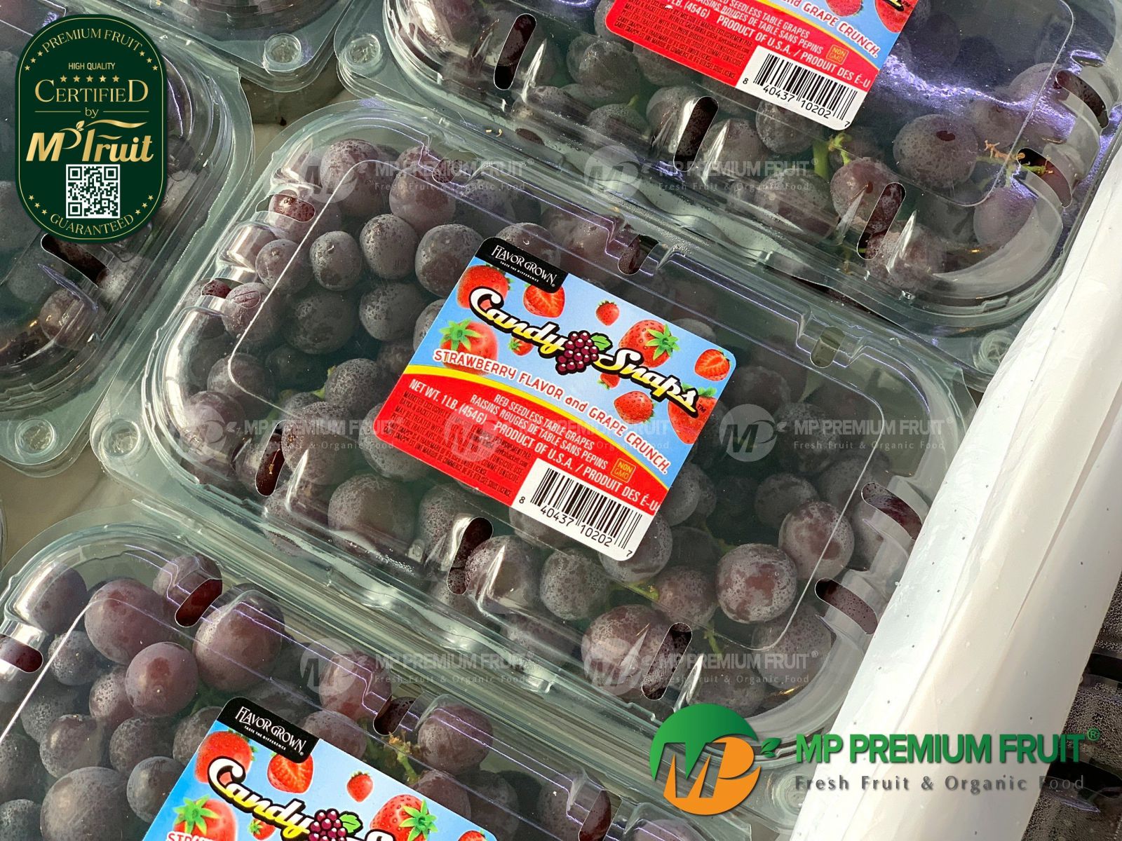 Nho Đỏ Kẹo Vị Dâu Tây Candy Snaps Mỹ | Flavor Grown - Hộp 454g tại MP Fruit