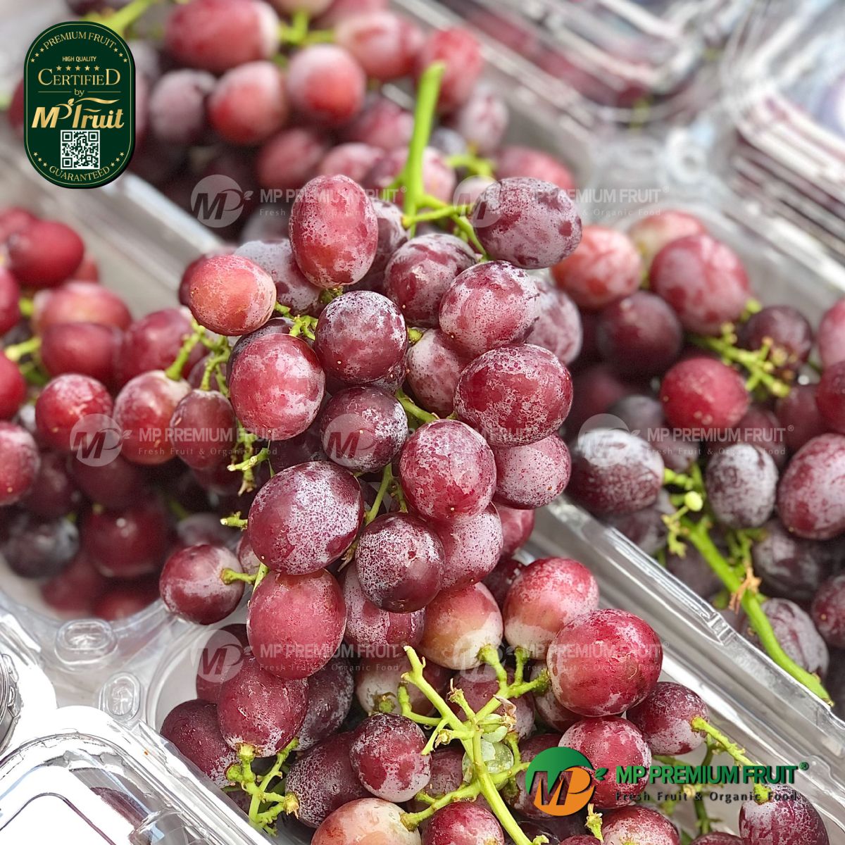 Nho Đỏ Kẹo Vị Vải Thiều Lychee Flavor Smile Mỹ Hộp 454g tại MP Fruit