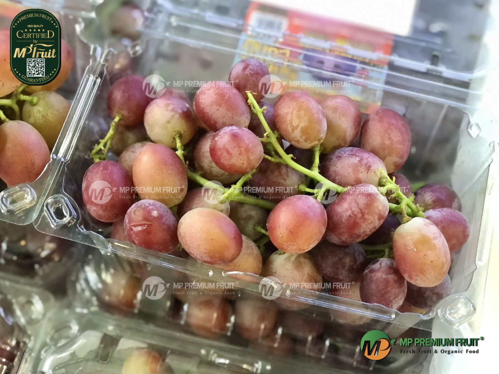 Nho Đỏ Kẹo Vị Vải Thiều Lychee Flavor Sunny Land Mỹ Hộp 454g tại MP Fruit
