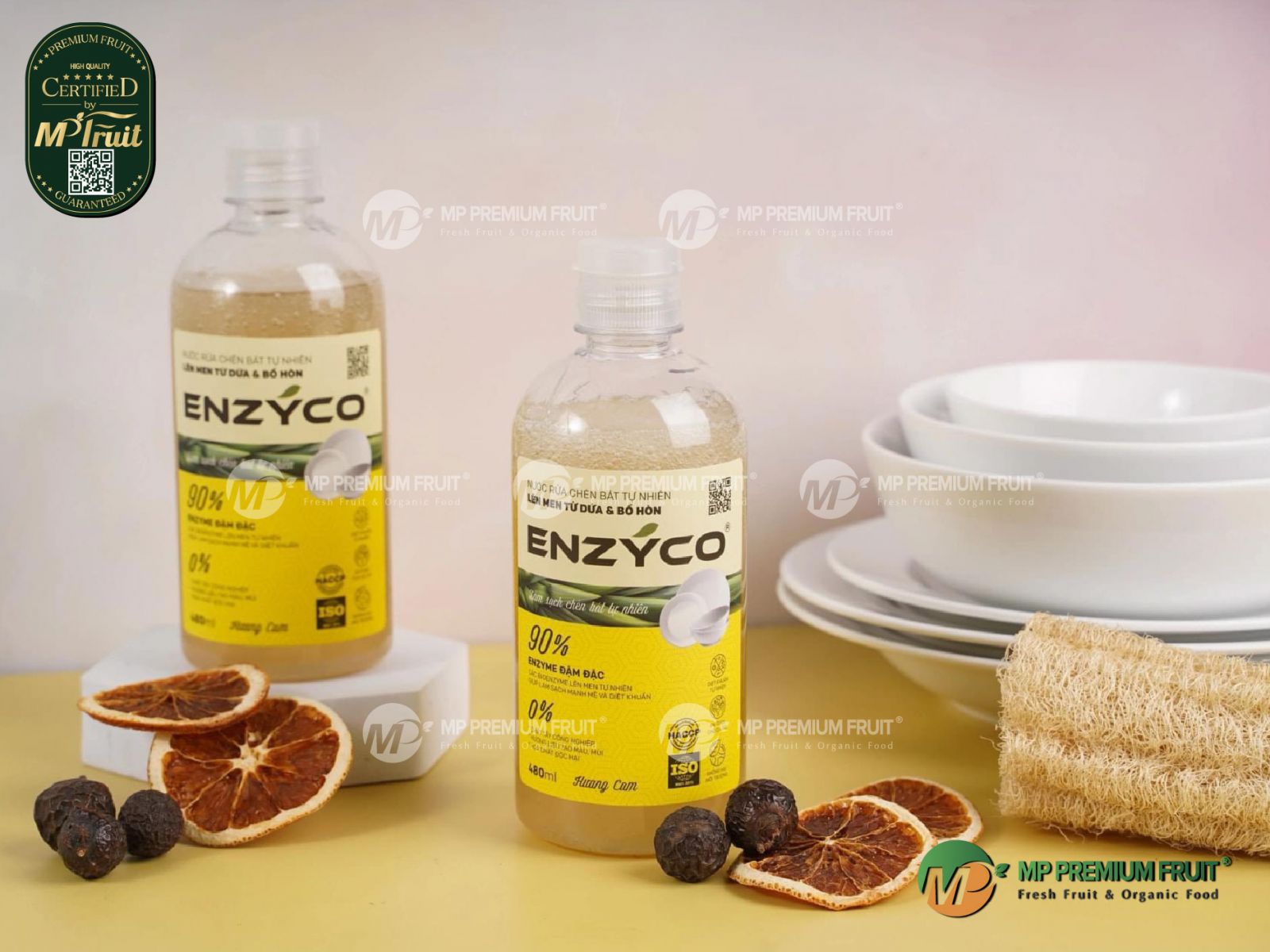 Nước Rửa Bát Tự Nhiên Bằng Enzyme Từ Dứa Enzyco - Chai 1L tại MP Fruit