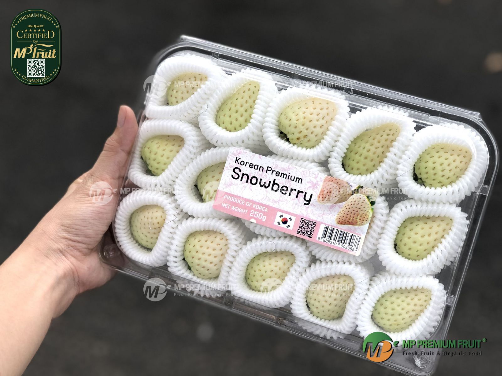 Dâu Tây Snowberry Premium Hàn Quốc | Hộp 250g tại MP Fruit